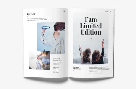 Раскрытая страница журнала